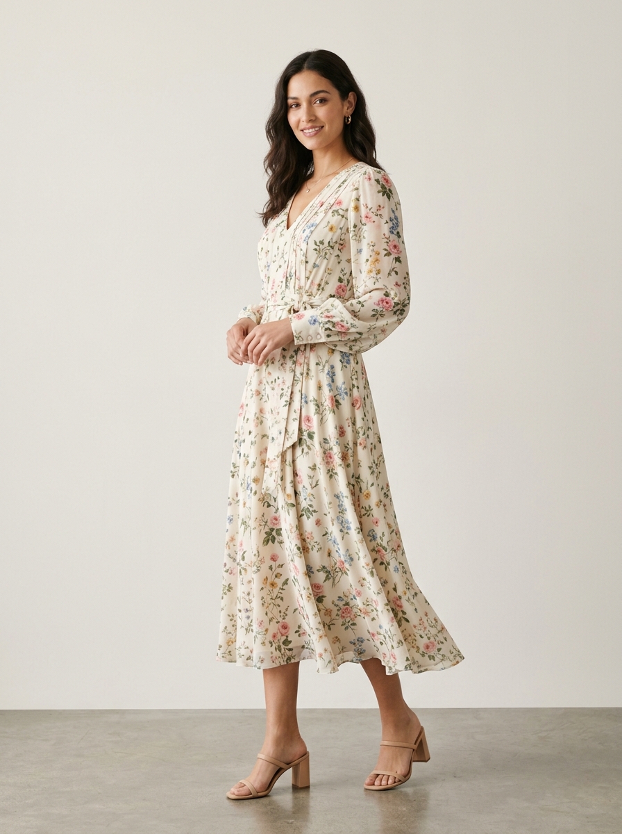 Vestido Midi Canelado Elegance com Fenda Lateral